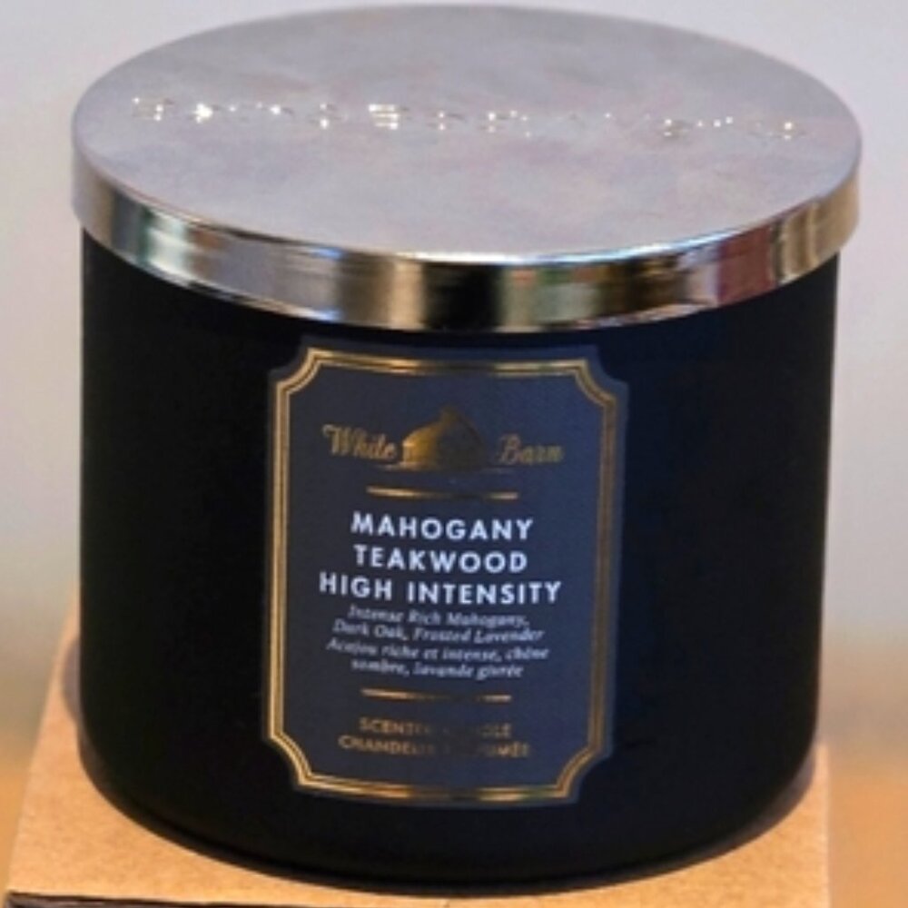 Bath & Body Works Mahogany Teakwood high Intensity 3-Wick Candle